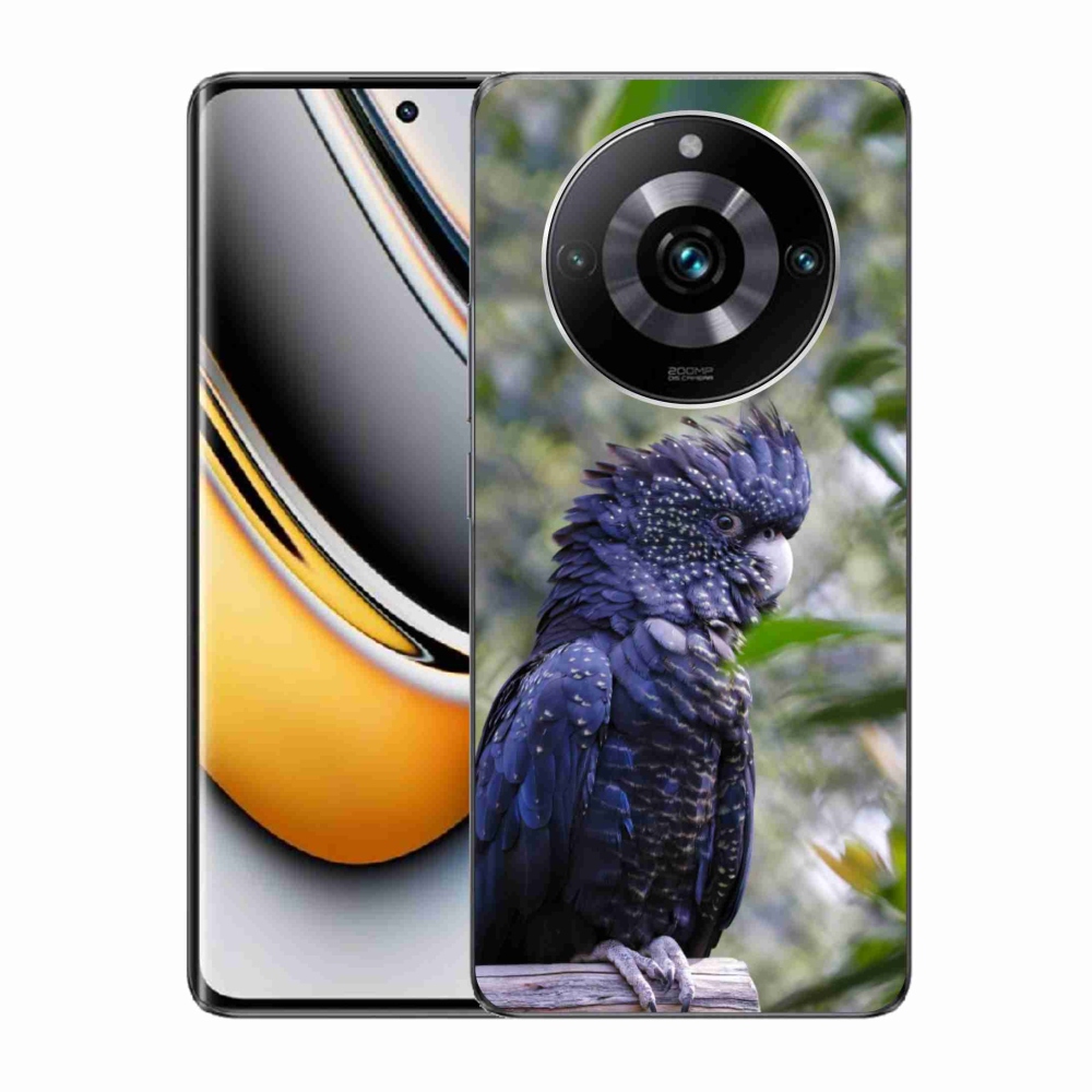 Gelový kryt mmCase na Realme 11 Pro 5G/11 Pro+ 5G - papoušek kakadu černý