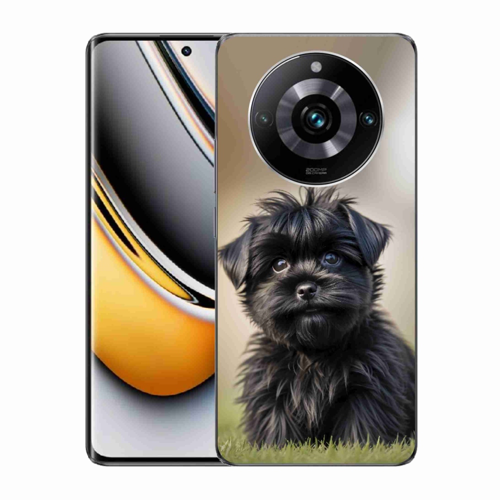 Gelový kryt mmCase na Realme 11 Pro 5G/11 Pro+ 5G - roztomilý černý pejsek