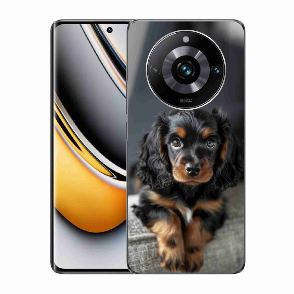 Gelový kryt mmCase na Realme 11 Pro 5G/11 Pro+ 5G - roztomilý dlouhosrstý jezevčík
