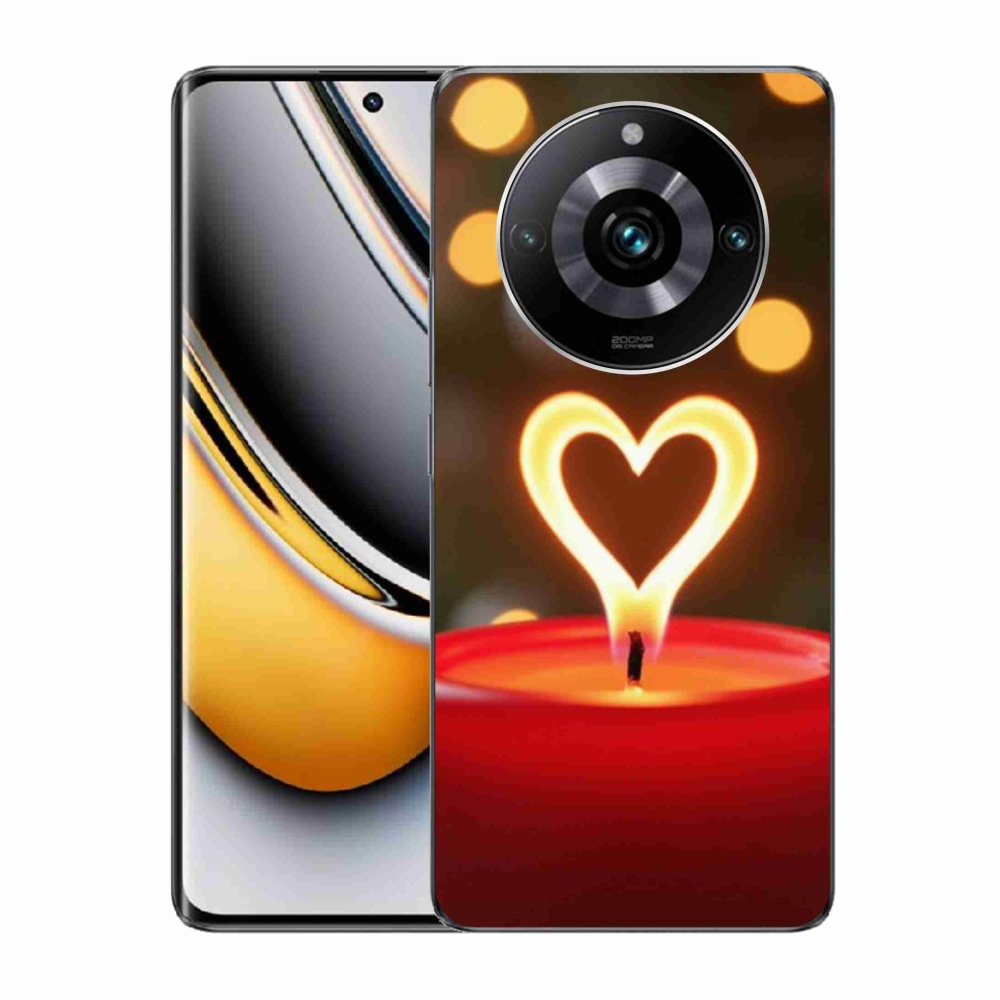 Gelový kryt mmCase na Realme 11 Pro 5G/11 Pro+ 5G - srdce z plamene