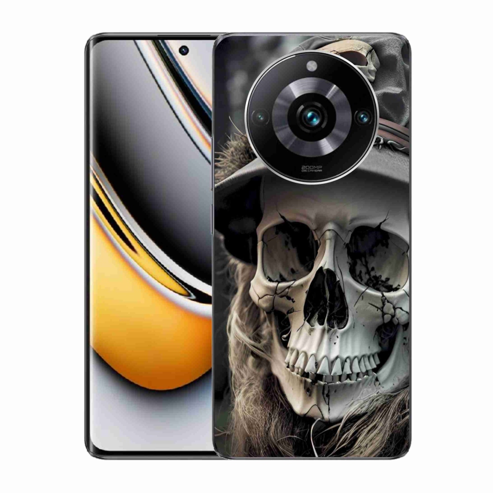 Gelový kryt mmCase na Realme 11 Pro 5G/11 Pro+ 5G - temná lebka