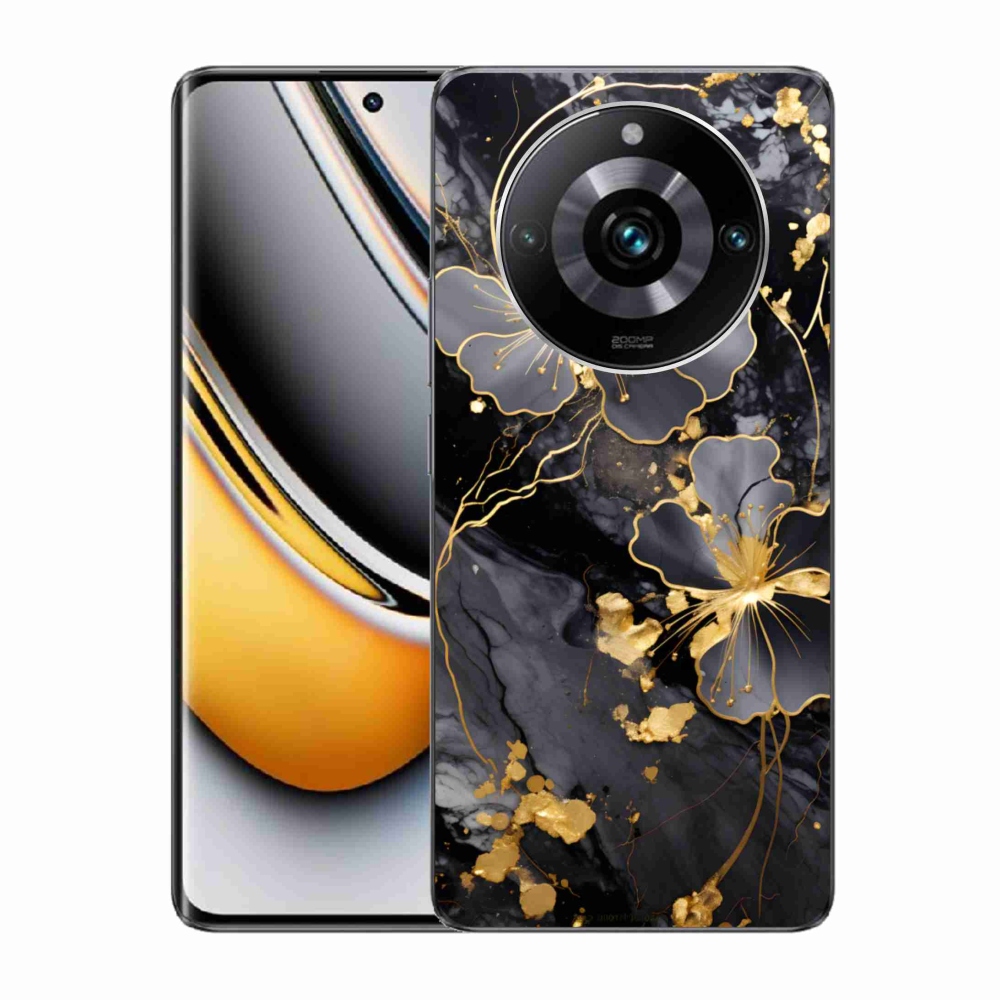 Gelový kryt mmCase na Realme 11 Pro 5G/11 Pro+ 5G - zlaté květy