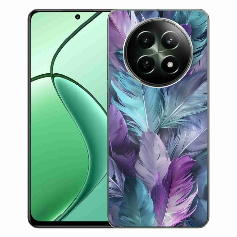 Gelový kryt mmCase na Realme 12 5G/12x 5G - barevné peří 2