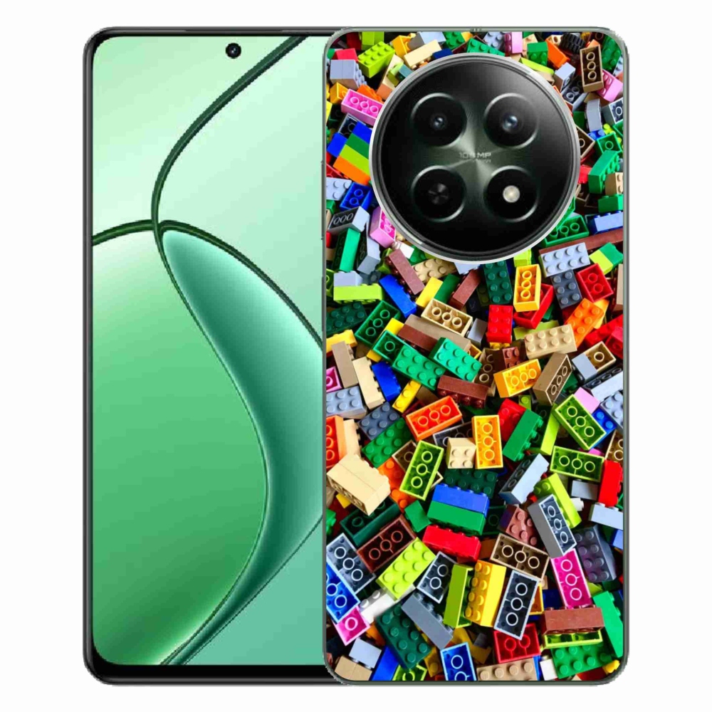 Gelový kryt mmCase na Realme 12 5G/12x 5G - barevné stavební kostky