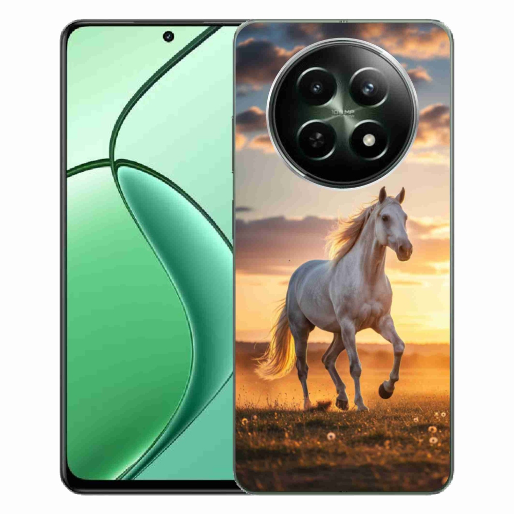 Gelový kryt mmCase na Realme 12 5G/12x 5G - běžící bílý kůň 2