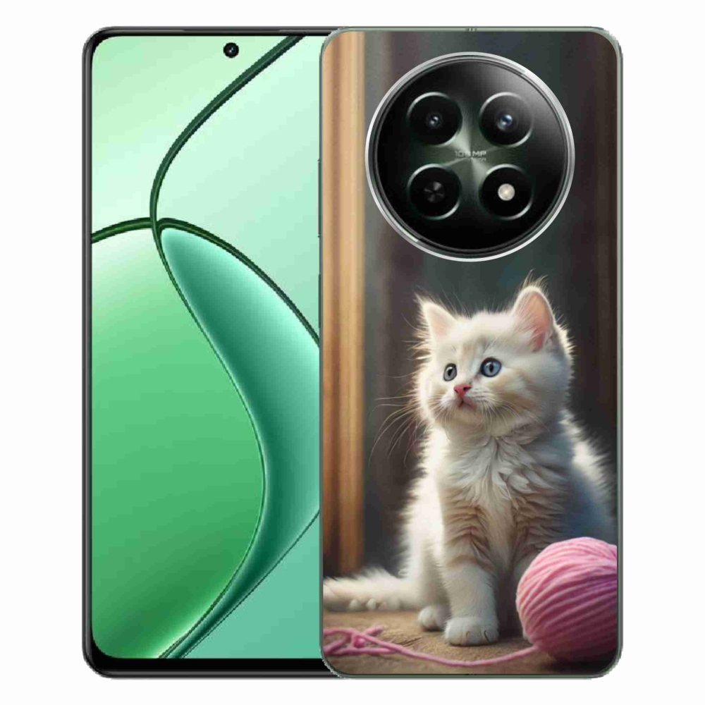 Gelový kryt mmCase na Realme 12 5G/12x 5G - bílé kotě 2