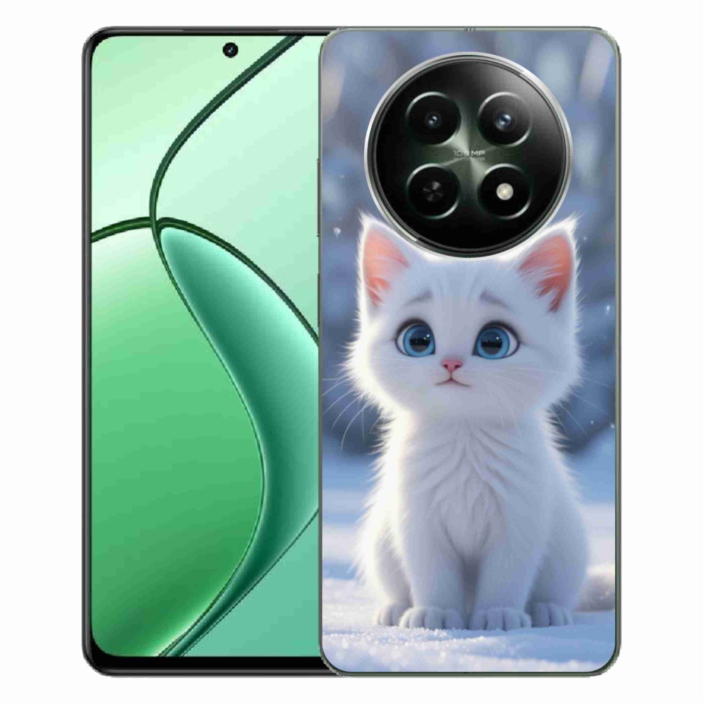 Gelový kryt mmCase na Realme 12 5G/12x 5G - bílé kotě 3