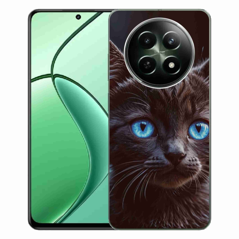 Gelový kryt mmCase na Realme 12 5G/12x 5G - černé kotě 2
