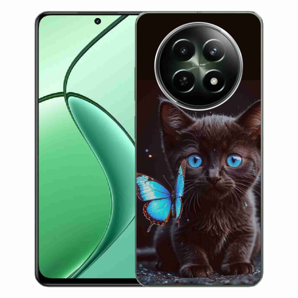 Gelový kryt mmCase na Realme 12 5G/12x 5G - černé kotě 3