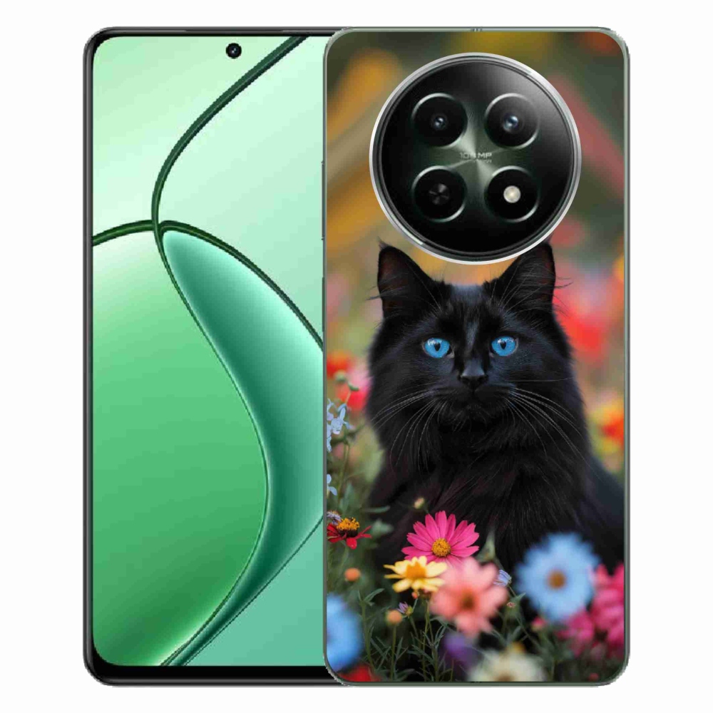 Gelový kryt mmCase na Realme 12 5G/12x 5G - černé kotě 4