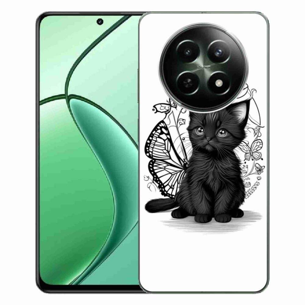 Gelový kryt mmCase na Realme 12 5G/12x 5G - černé kotě