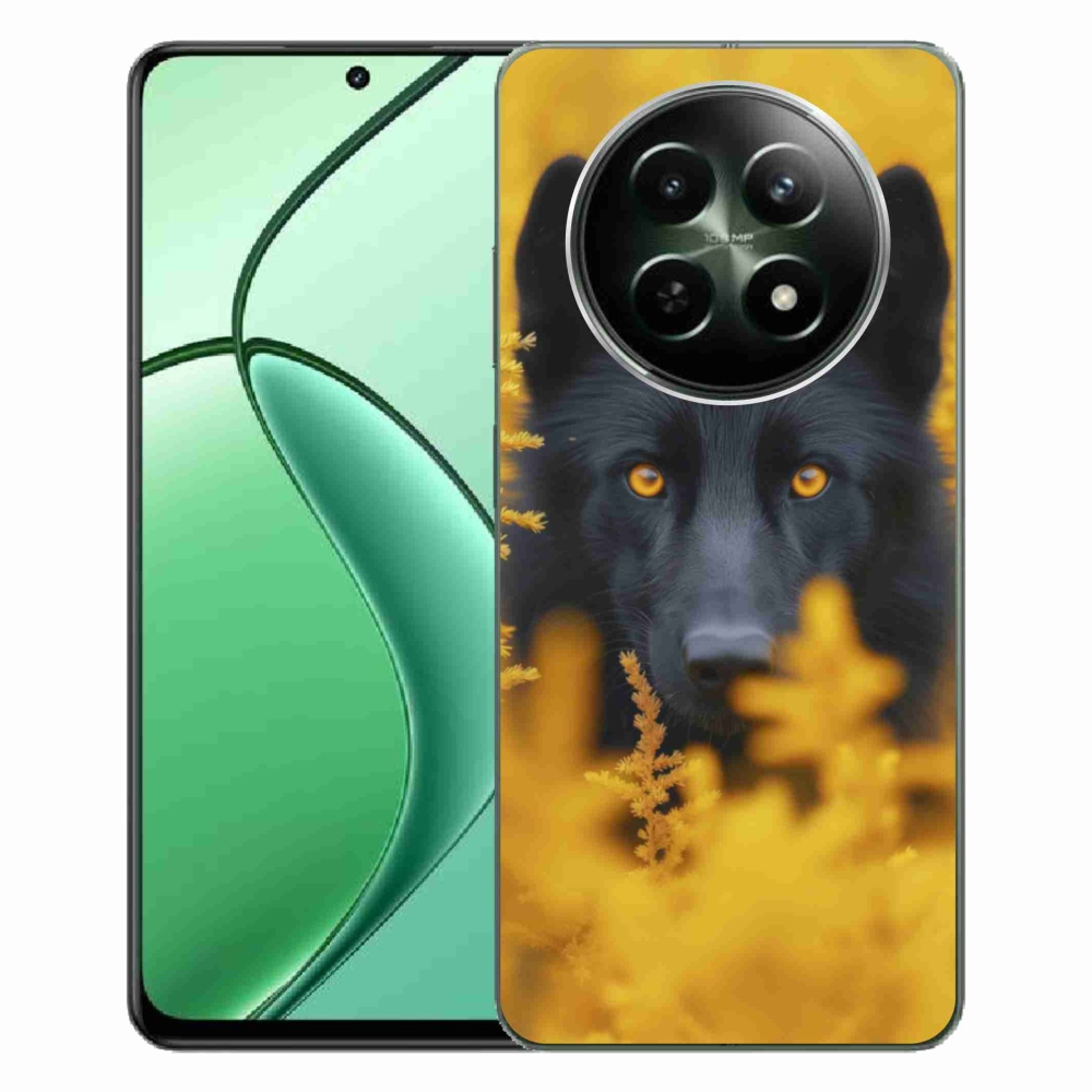 Gelový kryt mmCase na Realme 12 5G/12x 5G - černý vlk 2