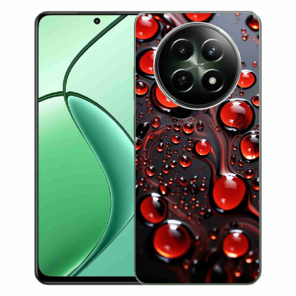 Gelový kryt mmCase na Realme 12 5G/12x 5G - červené kapky 2