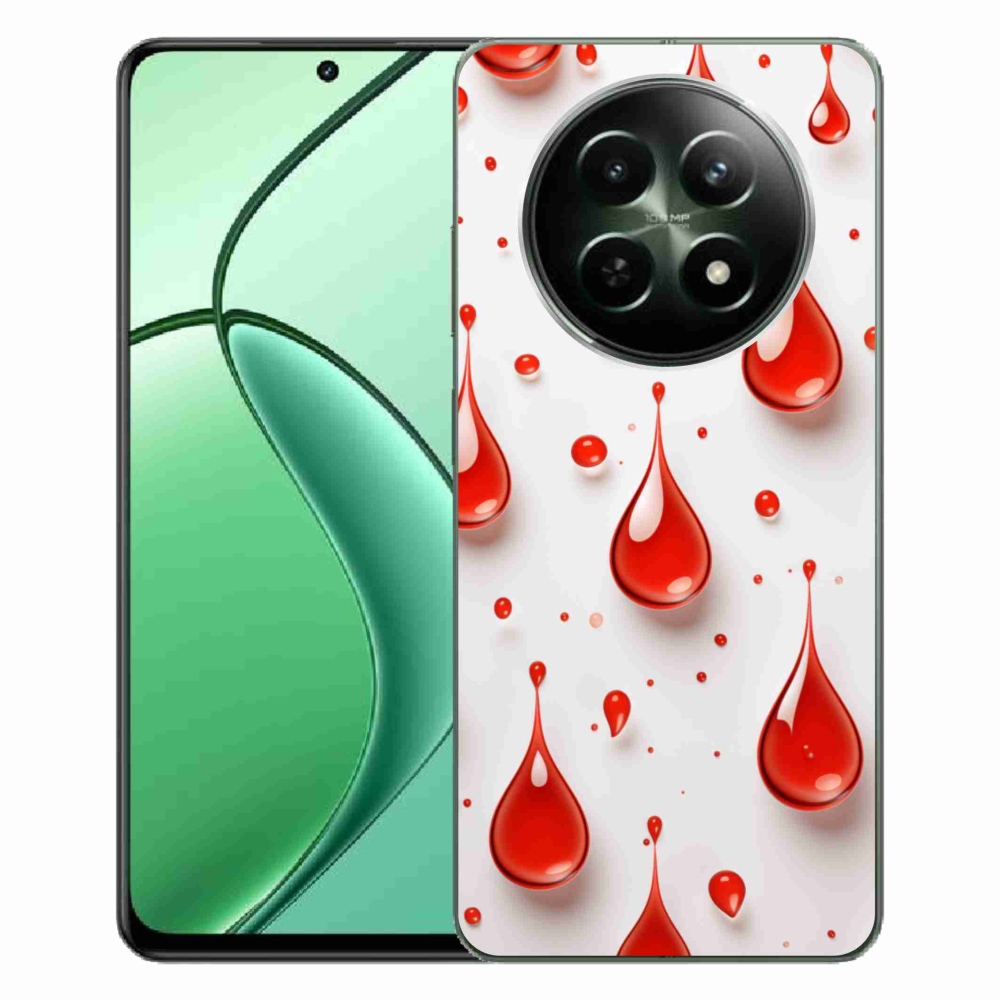 Gelový kryt mmCase na Realme 12 5G/12x 5G - červené kapky