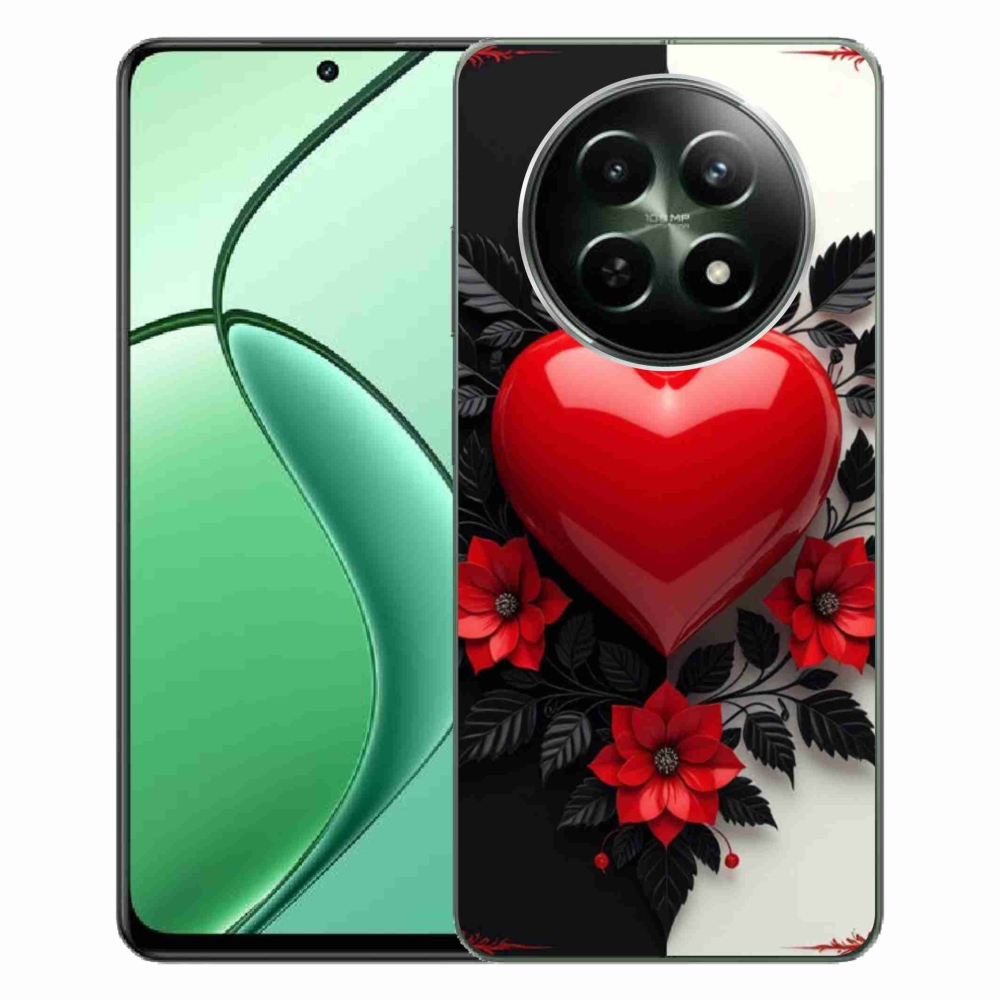 Gelový kryt mmCase na Realme 12 5G/12x 5G - červené srdce