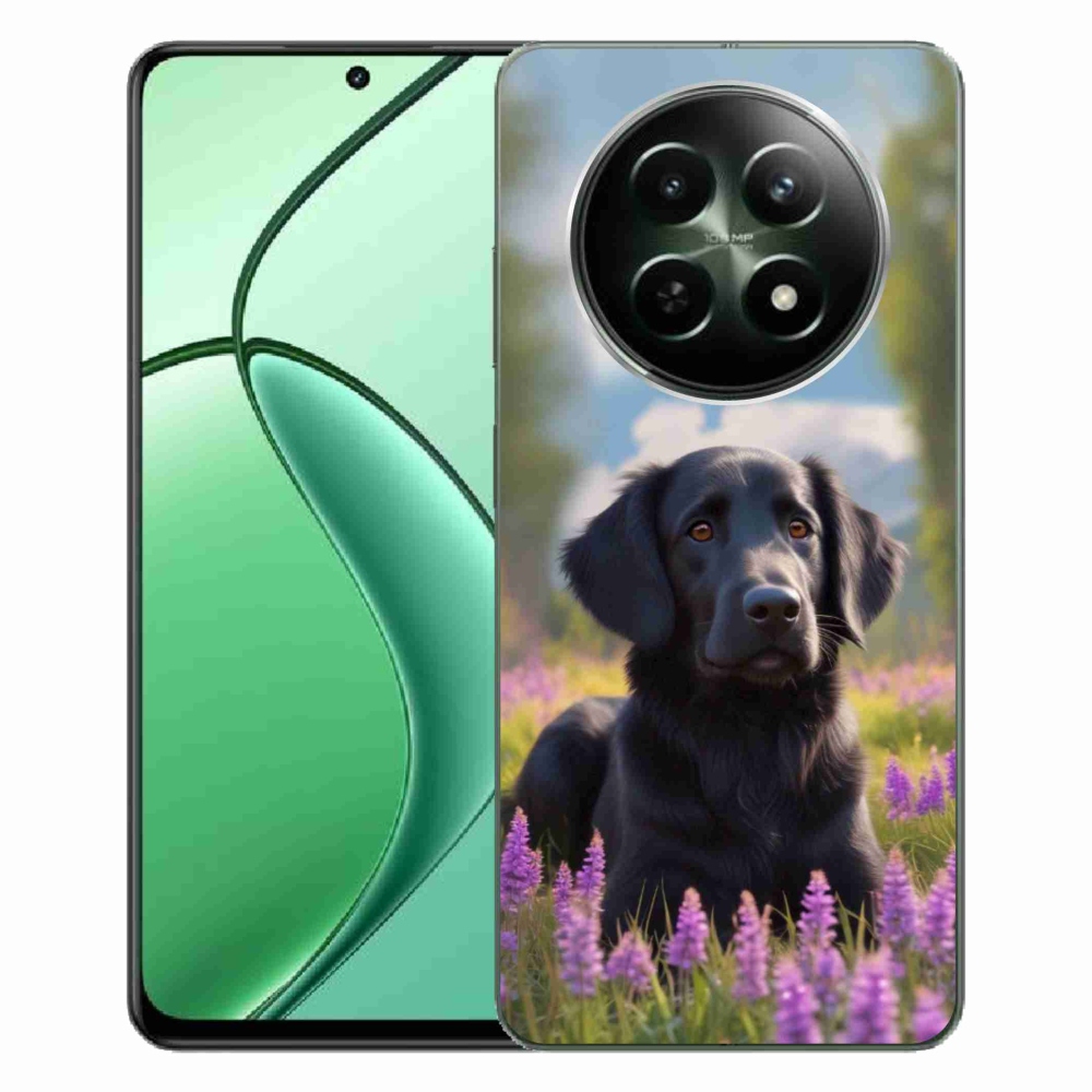 Gelový kryt mmCase na Realme 12 5G/12x 5G - elegantní černý retrívr