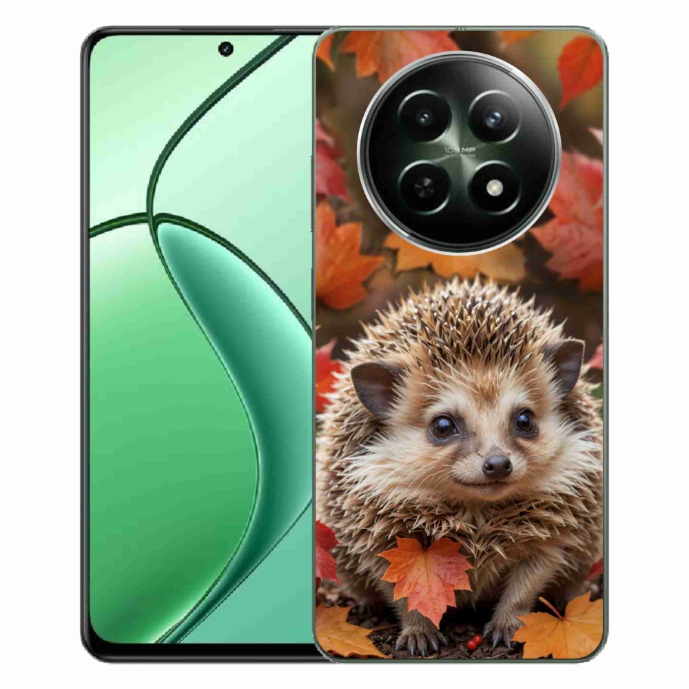 Gelový kryt mmCase na Realme 12 5G/12x 5G - ježek v listí