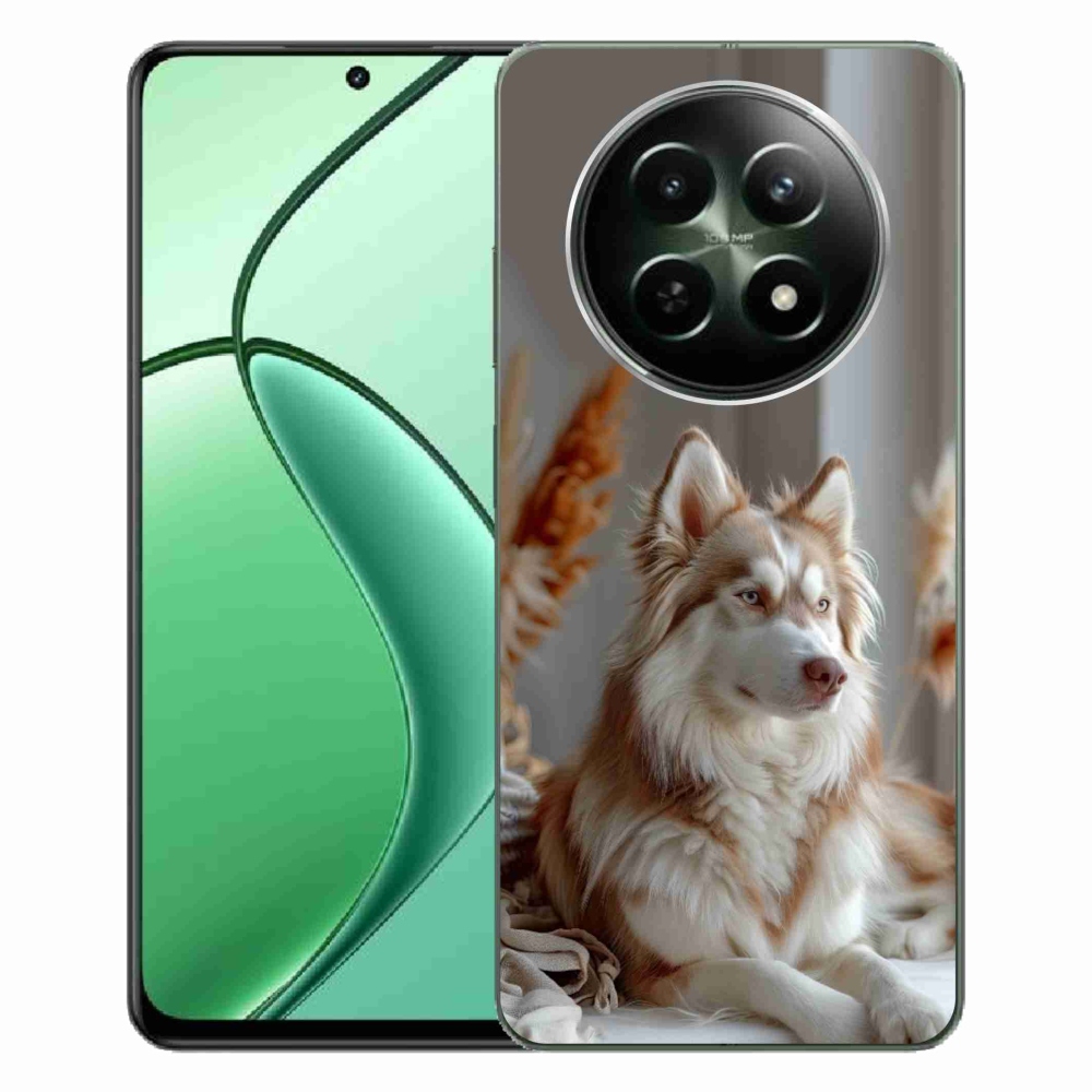 Gelový kryt mmCase na Realme 12 5G/12x 5G - klidný sibiřský husky