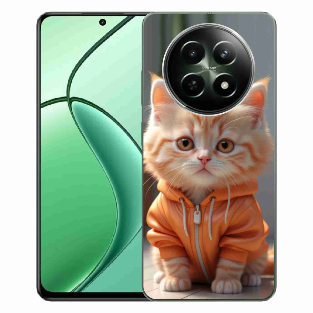 Gelový kryt mmCase na Realme 12 5G/12x 5G - kotě v mikině