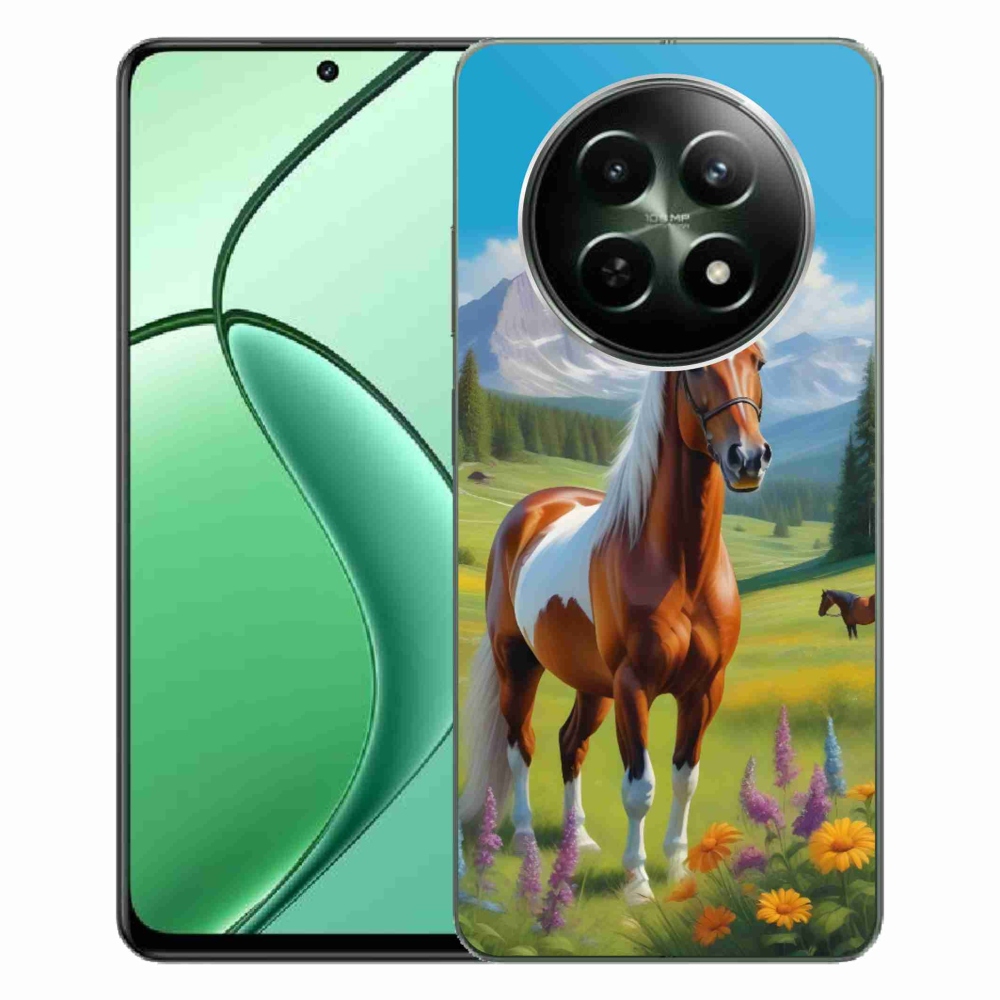 Gelový kryt mmCase na Realme 12 5G/12x 5G - kůň na louce