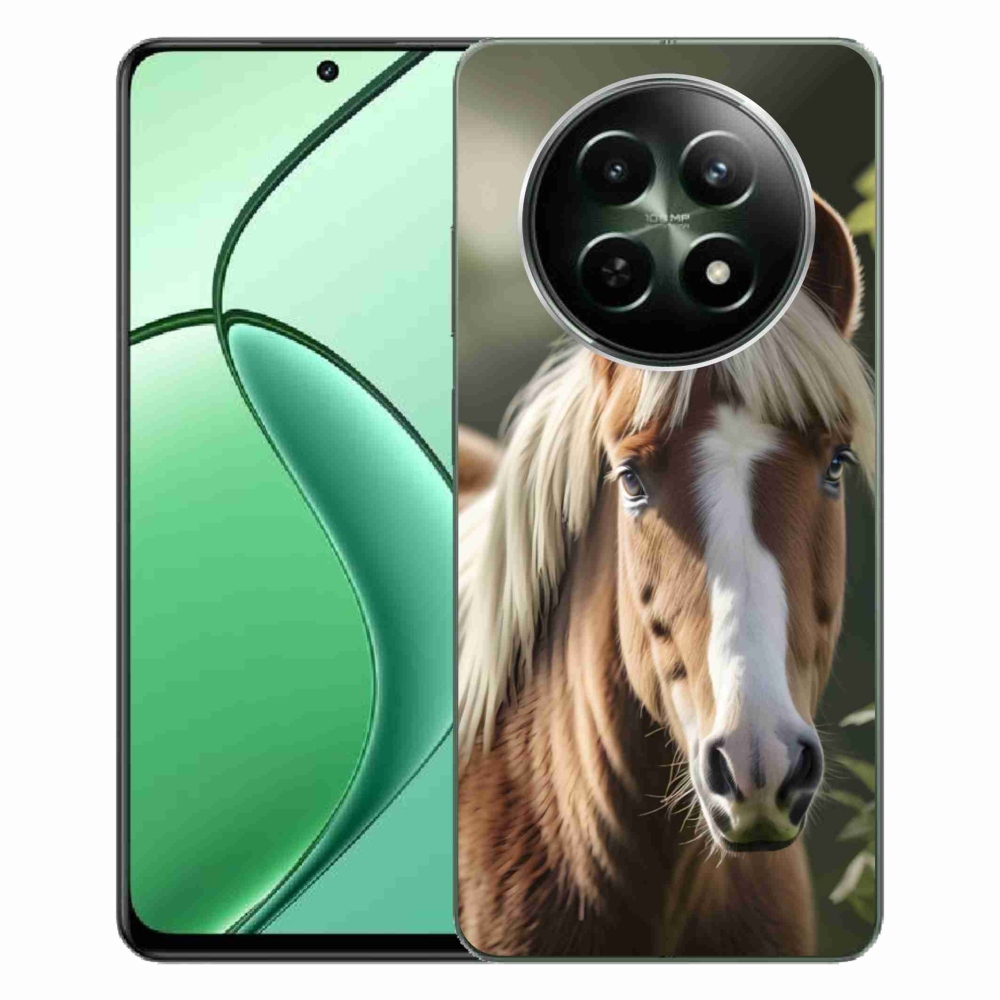 Gelový kryt mmCase na Realme 12 5G/12x 5G - kůň se světlou hřívou
