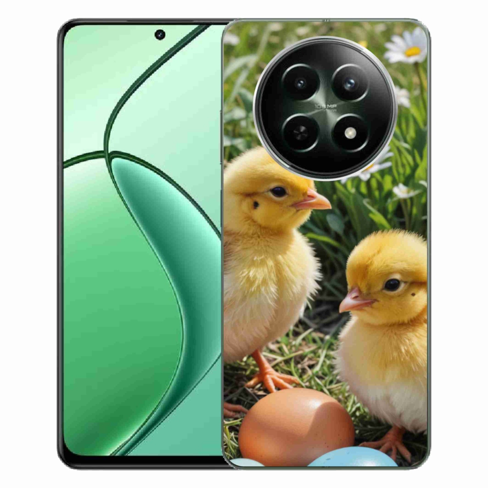 Gelový kryt mmCase na Realme 12 5G/12x 5G - kuřátka