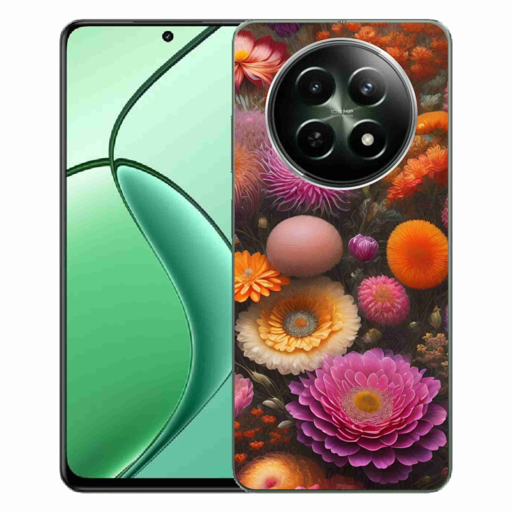 Gelový kryt mmCase na Realme 12 5G/12x 5G - květinová kompozice