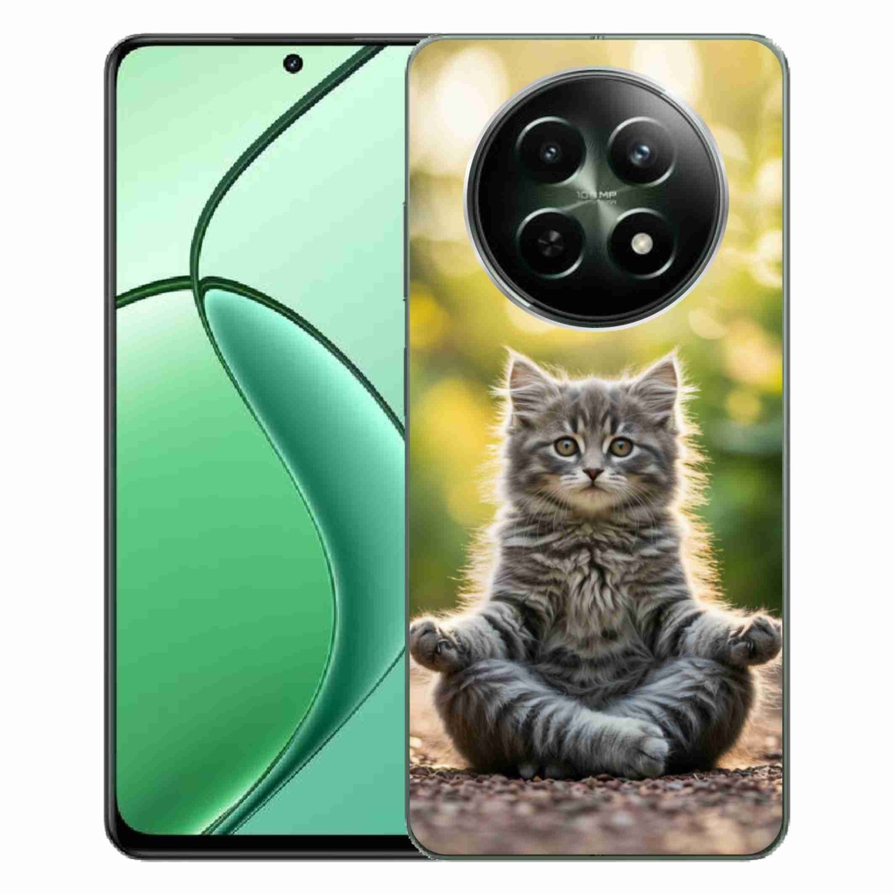 Gelový kryt mmCase na Realme 12 5G/12x 5G - meditující kotě
