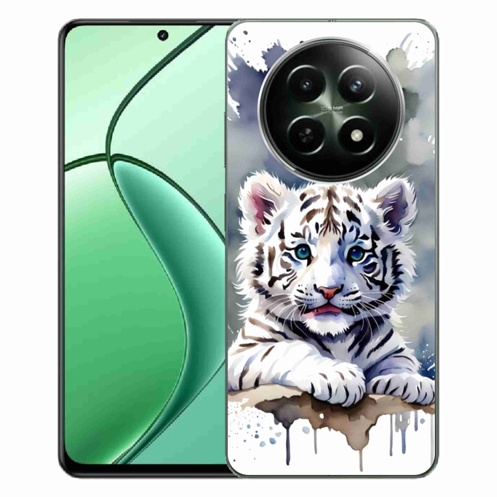 Gelový kryt mmCase na Realme 12 5G/12x 5G - mládě bílého tygra