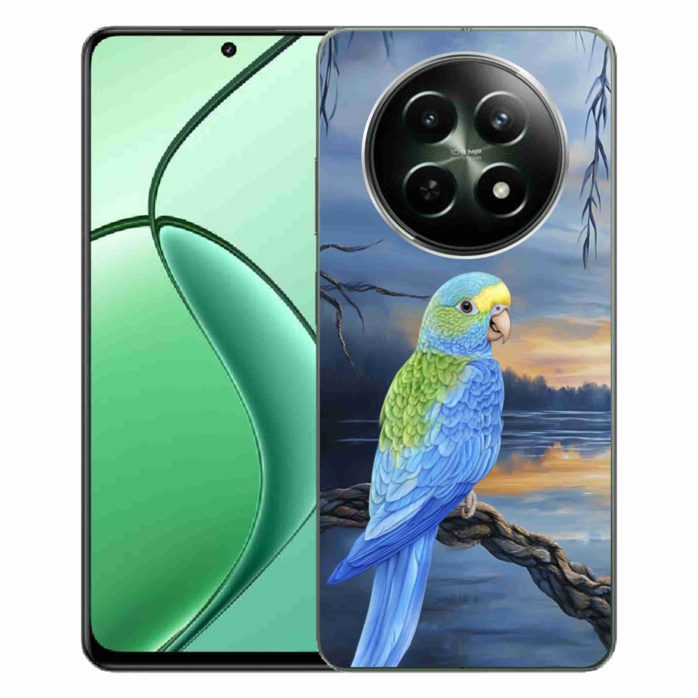 Gelový kryt mmCase na Realme 12 5G/12x 5G - modrý papoušek