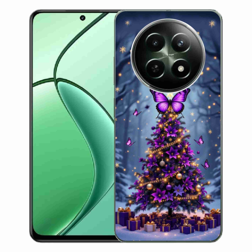 Gelový kryt mmCase na Realme 12 5G/12x 5G - motýlí vánoční stromek