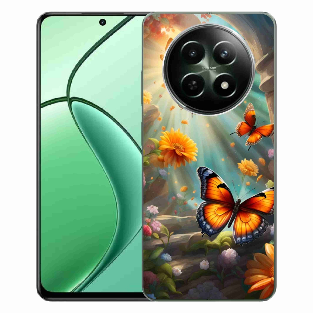 Gelový kryt mmCase na Realme 12 5G/12x 5G - motýlí zahrada 2