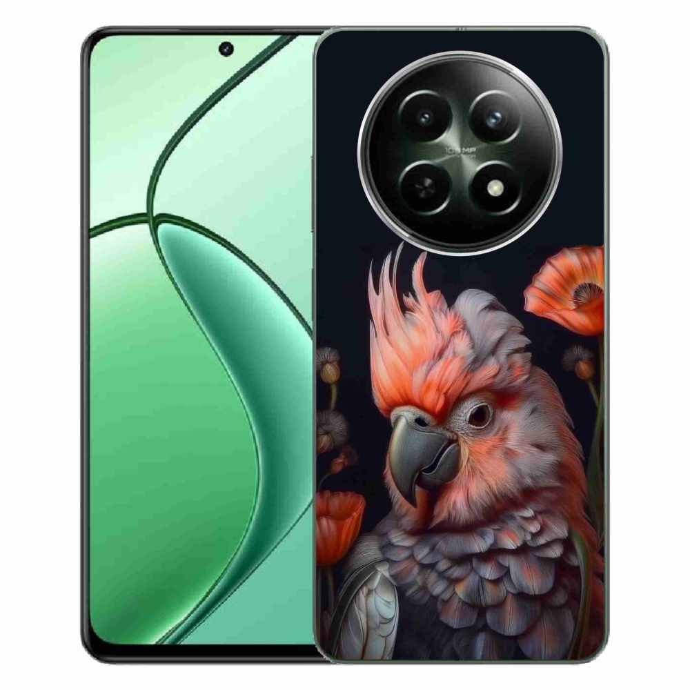 Gelový kryt mmCase na Realme 12 5G/12x 5G - papoušek kakadu v barvách