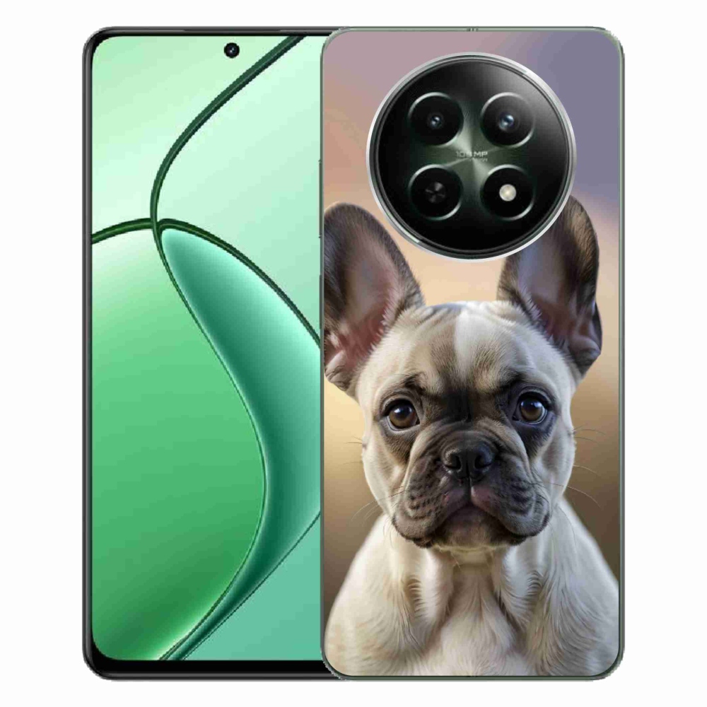 Gelový kryt mmCase na Realme 12 5G/12x 5G - roztomilý francouzský buldoček