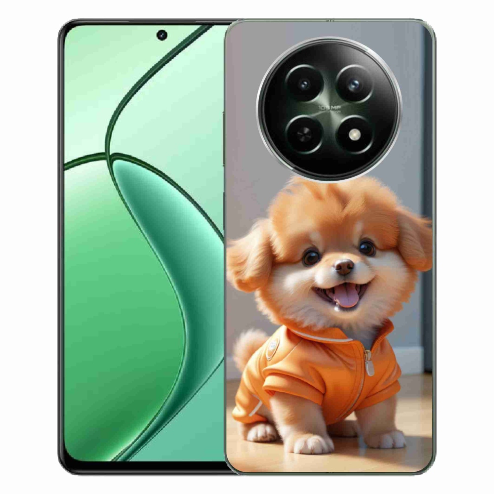 Gelový kryt mmCase na Realme 12 5G/12x 5G - roztomilý pomeranian v mikině