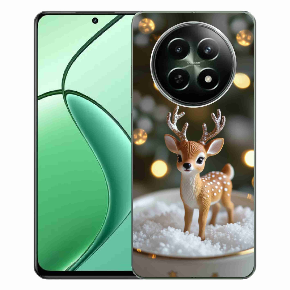 Gelový kryt mmCase na Realme 12 5G/12x 5G - roztomilý vánoční jelen