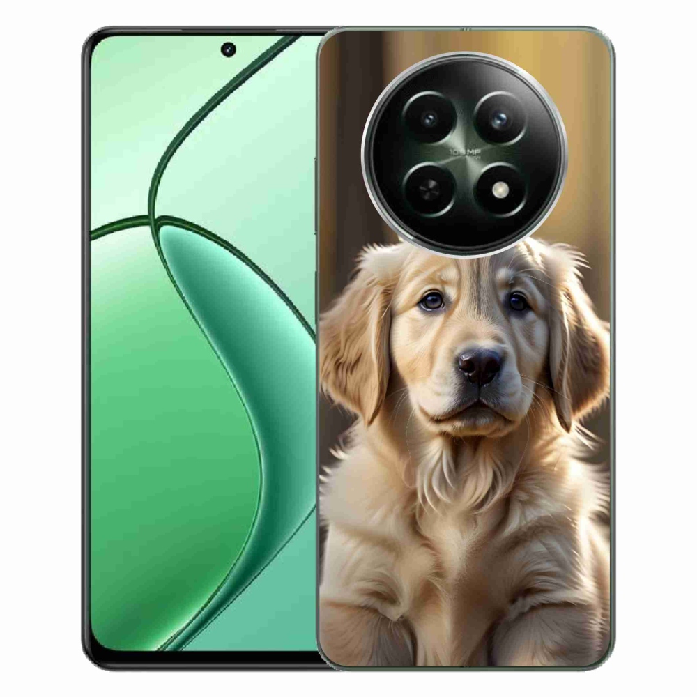Gelový kryt mmCase na Realme 12 5G/12x 5G - roztomilý zlatý retrívr