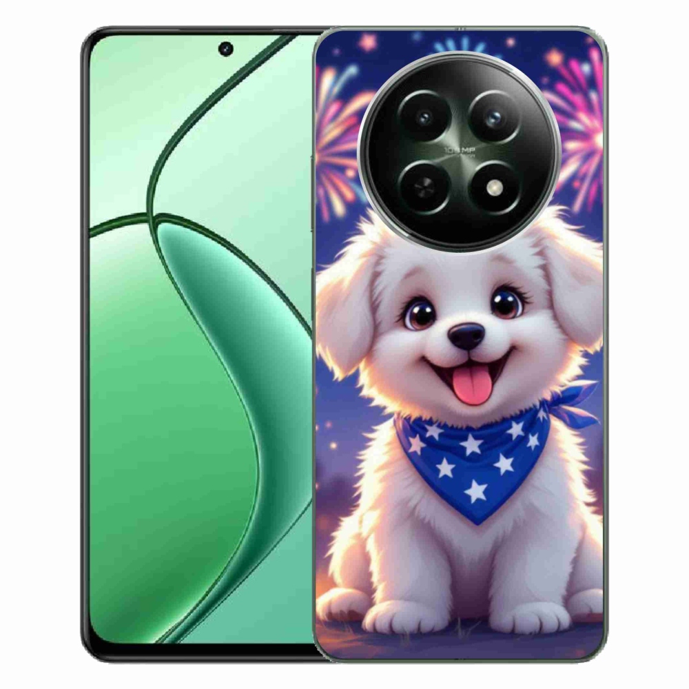 Gelový kryt mmCase na Realme 12 5G/12x 5G - slavnostní štěně