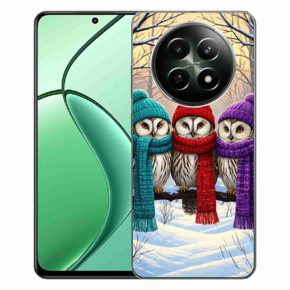 Gelový kryt mmCase na Realme 12 5G/12x 5G - soví přátelé