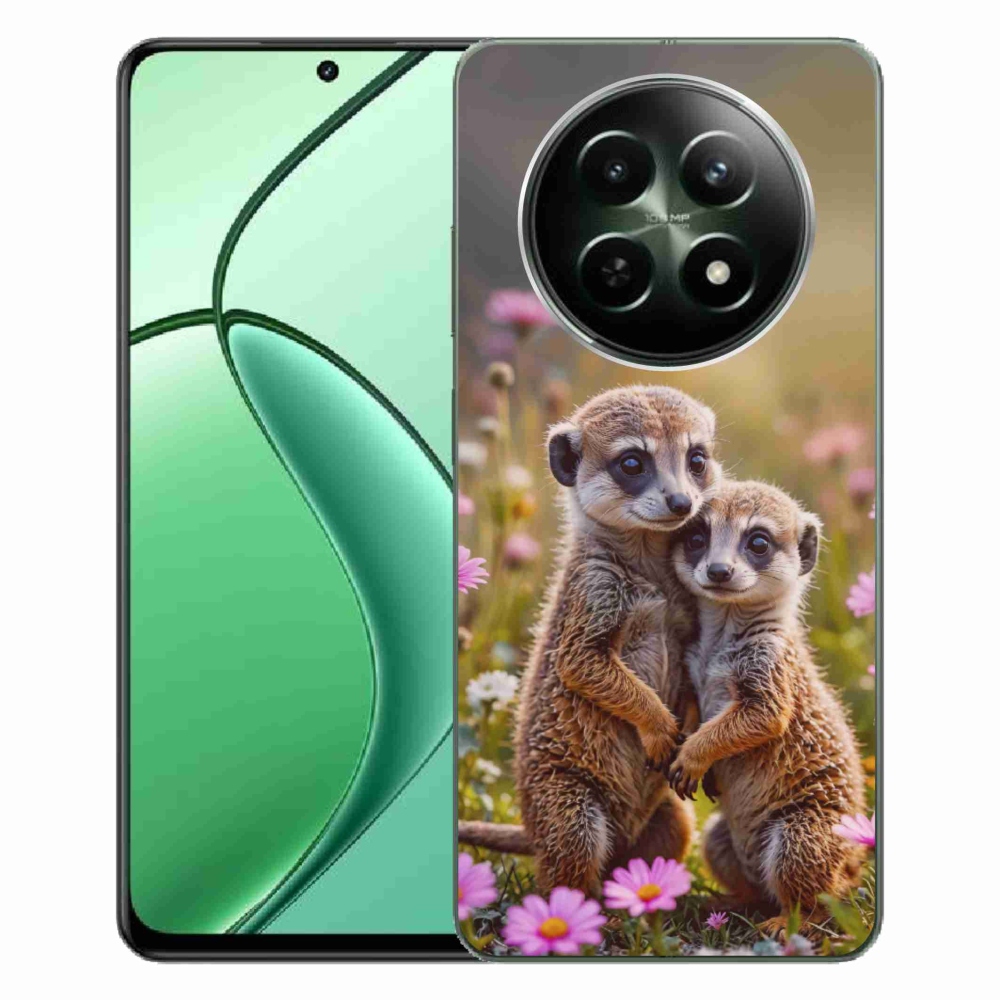 Gelový kryt mmCase na Realme 12 5G/12x 5G - surikatí duo
