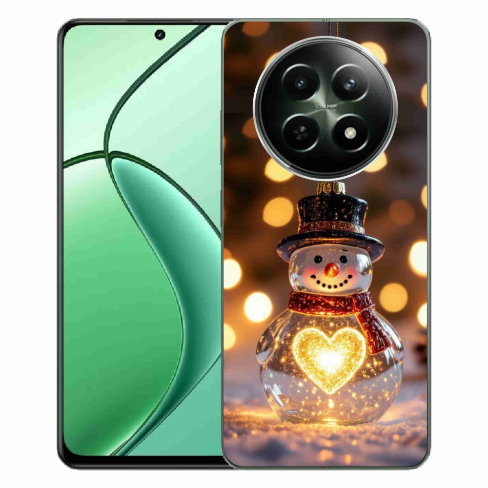 Gelový kryt mmCase na Realme 12 5G/12x 5G - svítící vánoční sněhulák