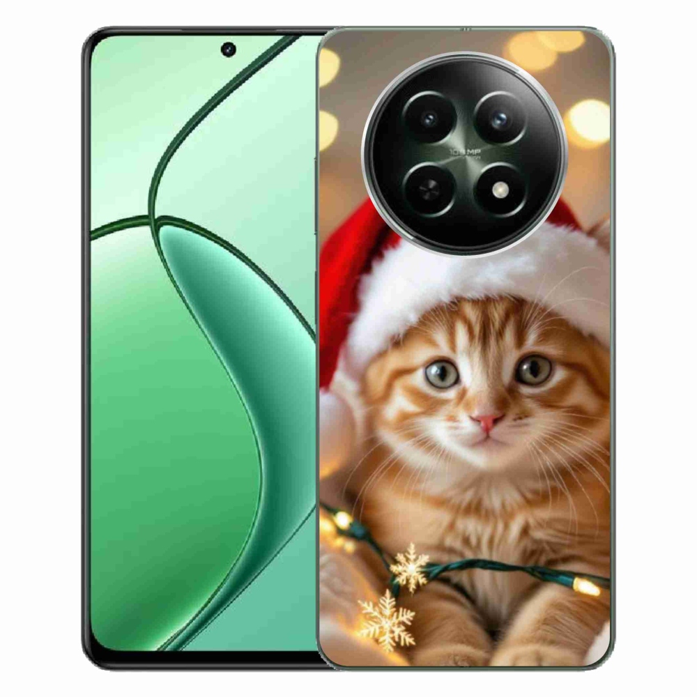 Gelový kryt mmCase na Realme 12 5G/12x 5G - vánoční kotě