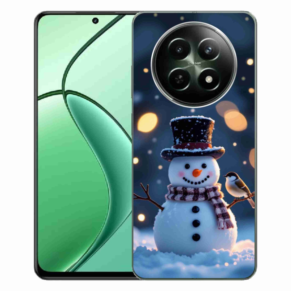 Gelový kryt mmCase na Realme 12 5G/12x 5G - vánoční sněhulák