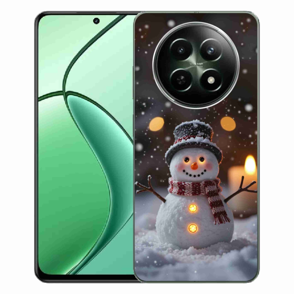 Gelový kryt mmCase na Realme 12 5G/12x 5G - veselý sněhulák
