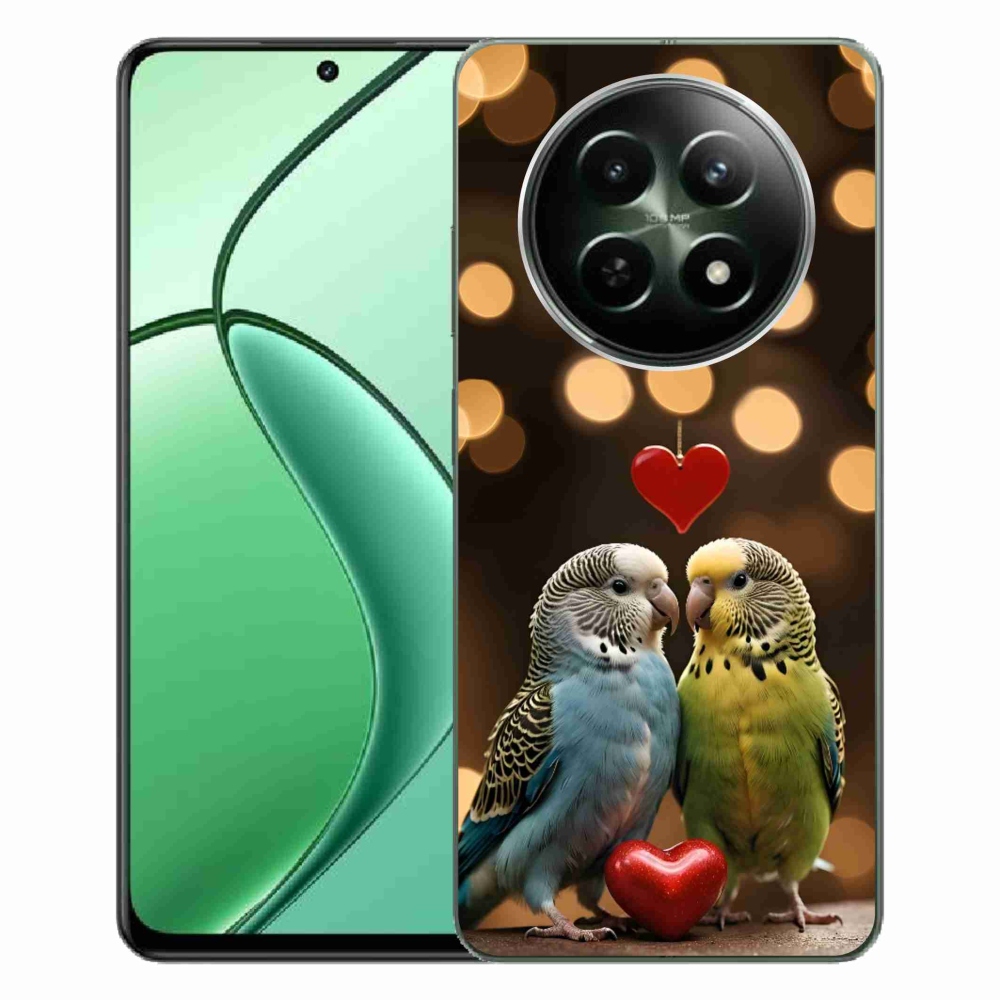 Gelový kryt mmCase na Realme 12 5G/12x 5G - zamilovaní papoušci
