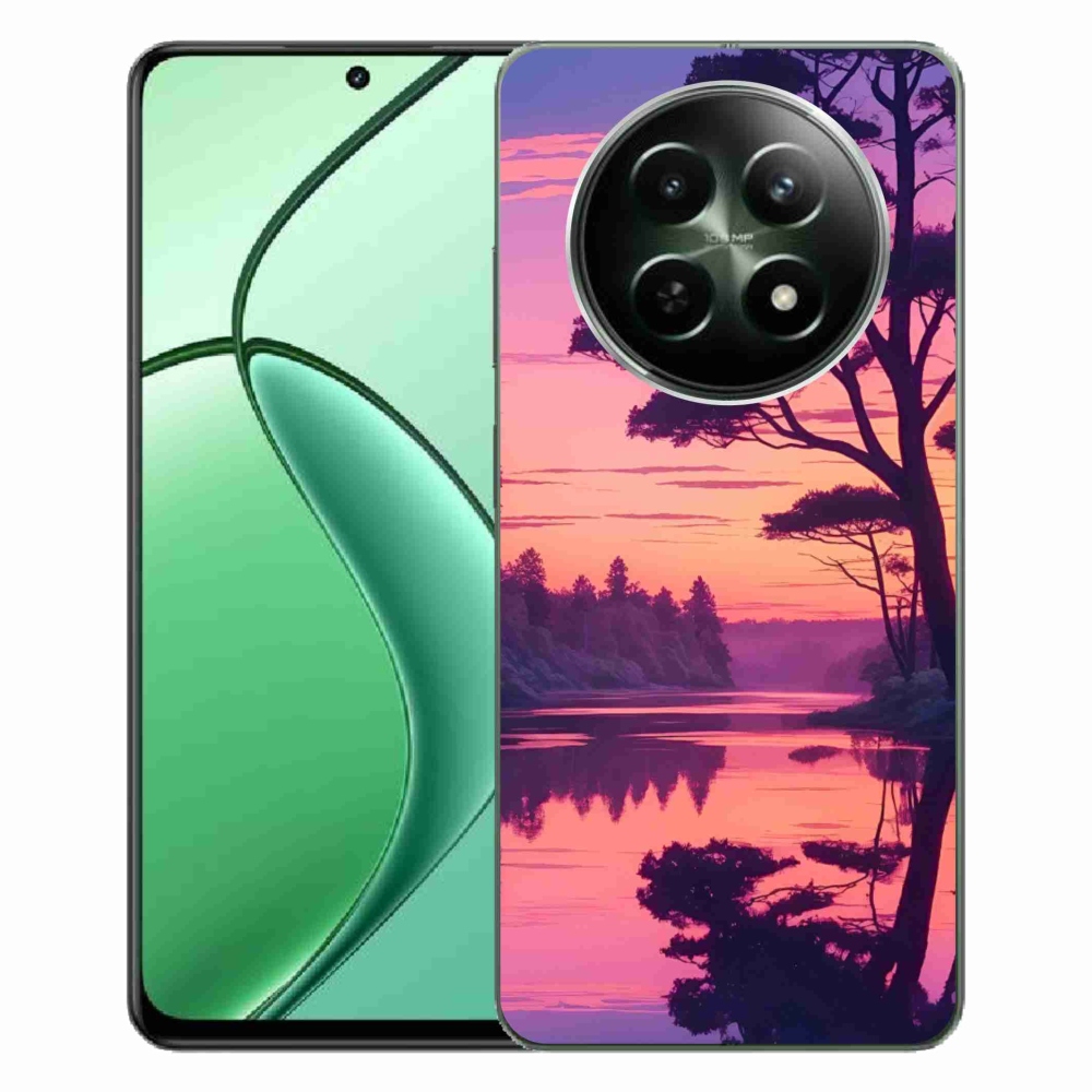 Gelový kryt mmCase na Realme 12 5G/12x 5G - západ slunce nad jezerem