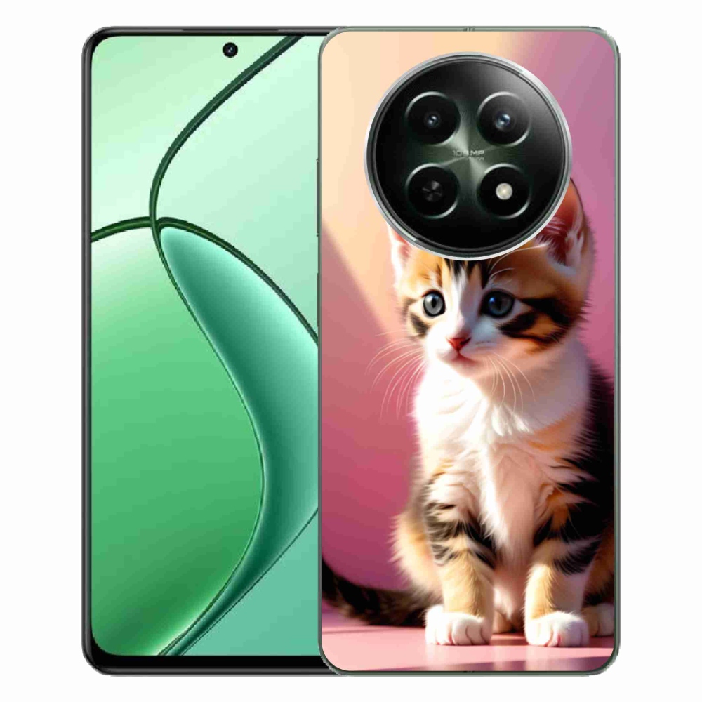 Gelový kryt mmCase na Realme 12 5G/12x 5G - zvědavé kotě 2