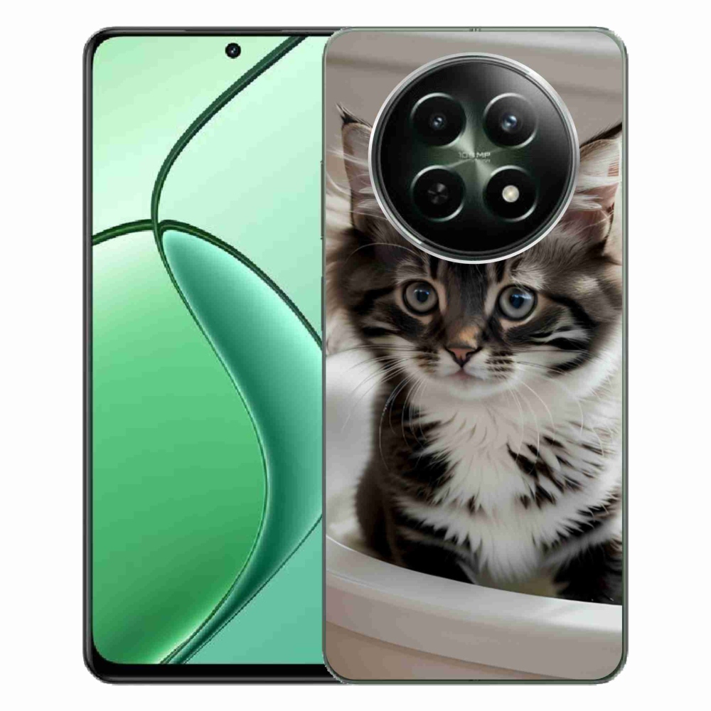 Gelový kryt mmCase na Realme 12 5G/12x 5G - zvědavé kotě