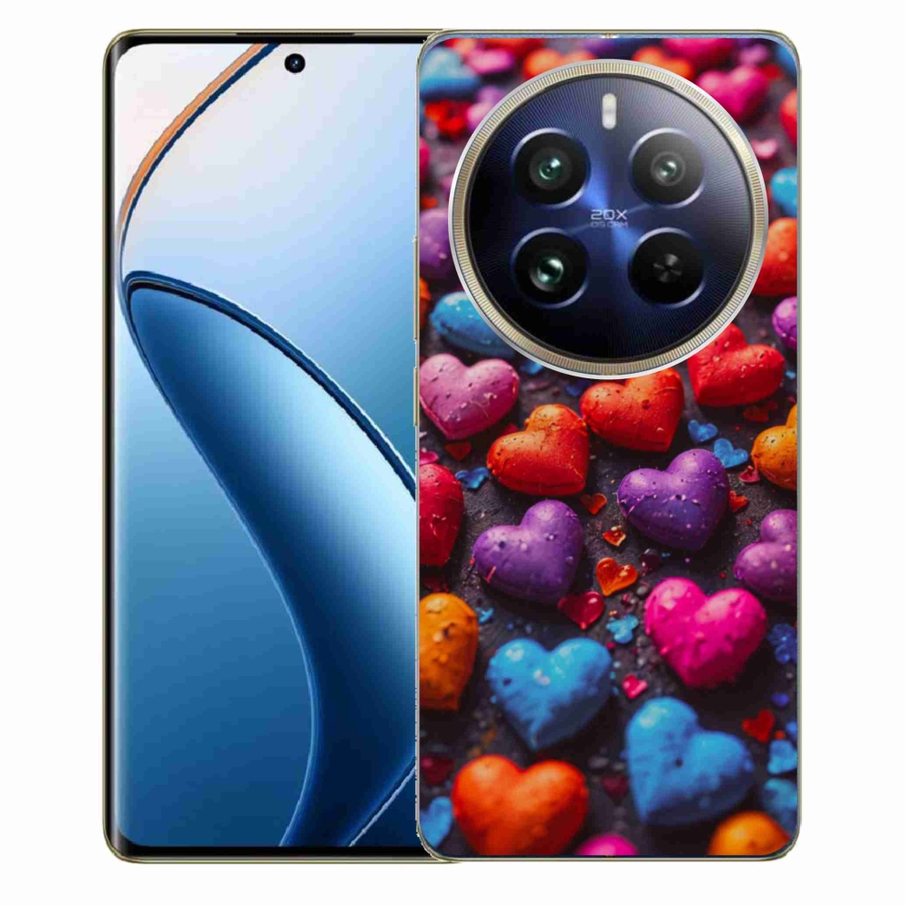 Gelový kryt mmCase na Realme 12 Pro 5G/12 Pro+ 5G - barevná srdce