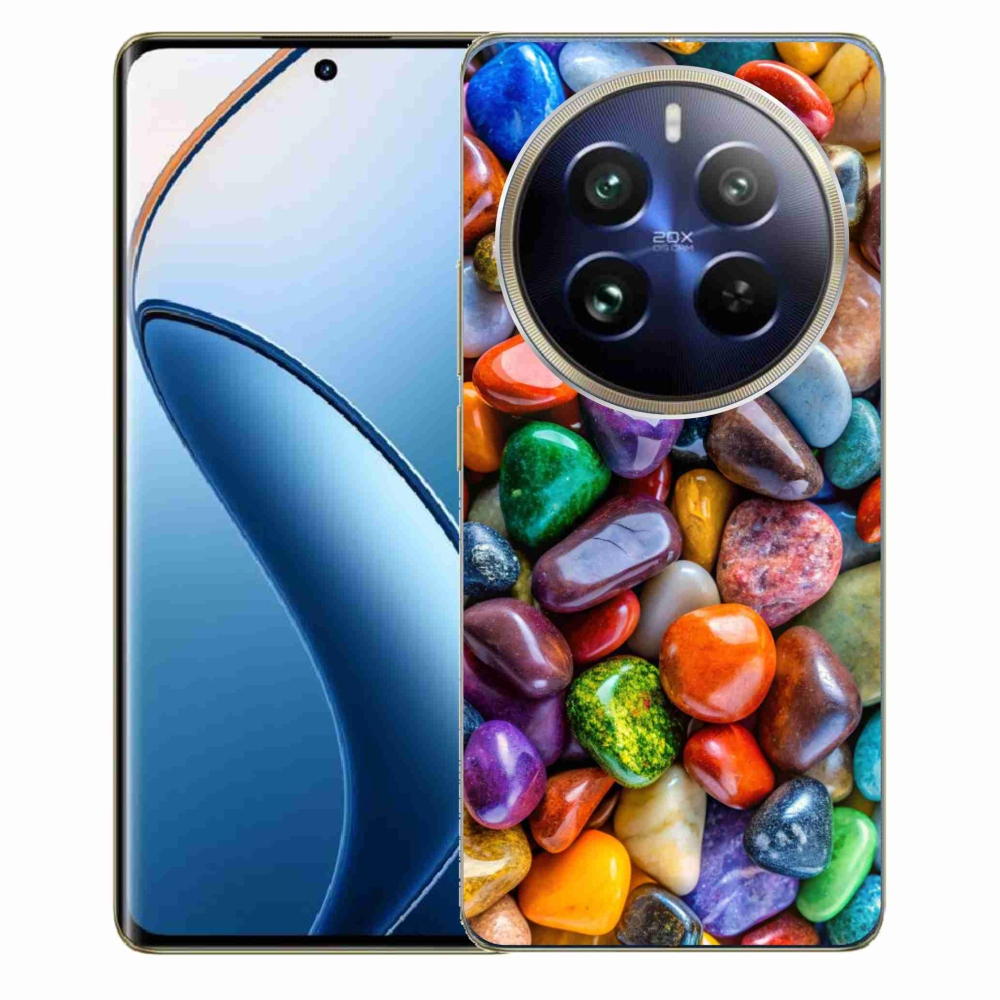 Gelový kryt mmCase na Realme 12 Pro 5G/12 Pro+ 5G - barevné kamínky